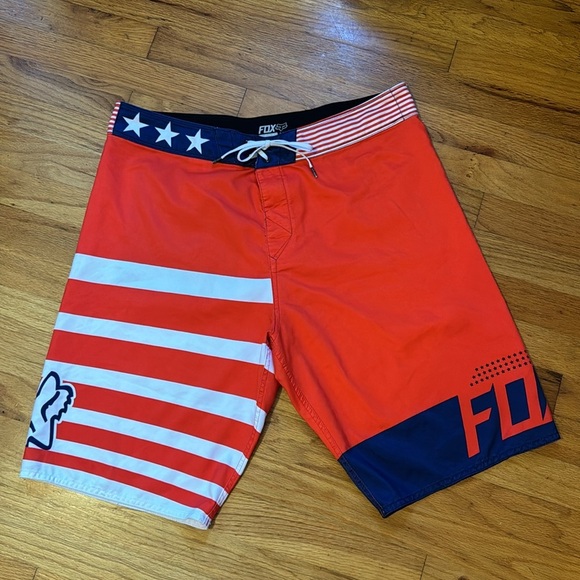 Fox Racing American Flag H20 Board Shorts - Picture 1 of 11